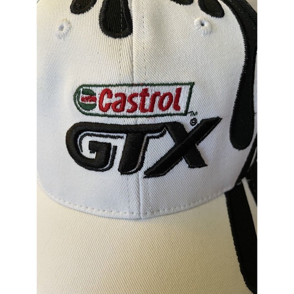 Castrol GTX FRAM Ball Cap White Premium Splatter Hat Adjustable Sludge Happens - Picture 3 of 7